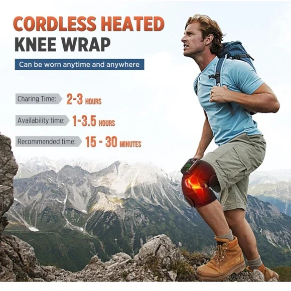 B950 (Pack of 2) Cordless Knee Massager with Heat and Vibration - Picture 4 of 5